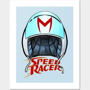 speed racer helm retro Posters and Art